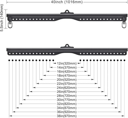 SELEWARE LAT Pull Down Bar Cable Machine Attachment 18"/28"/38" Multi-Grip