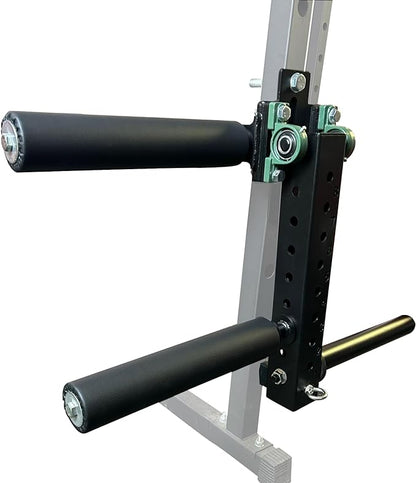 Power Rack Mounted Leg Extension and Curl Machine