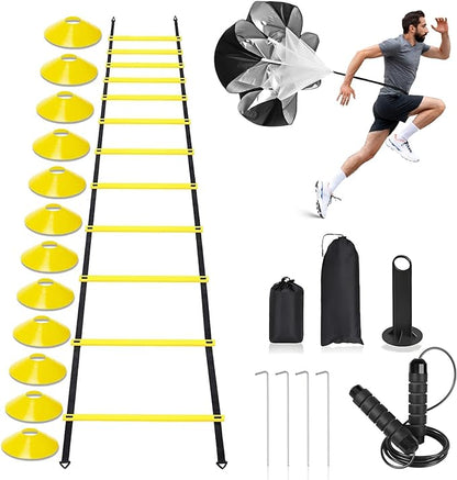 Agility Ladder,Speed Training Equipment Set,20ft Rungs Speed Ladder,Soccer