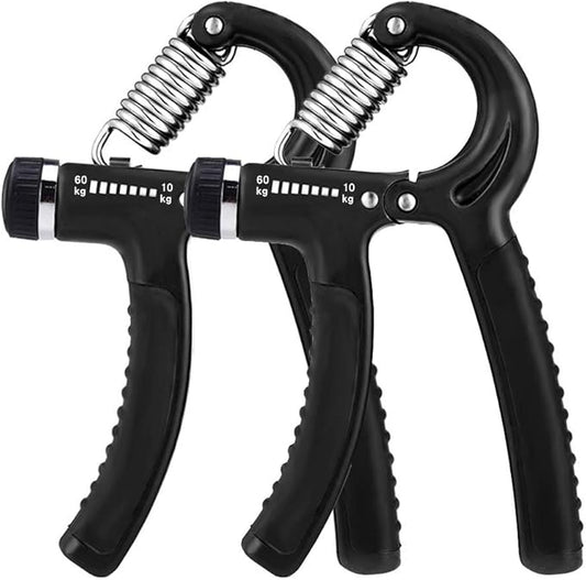 2 Pack Hand Grip Strengthener, Finger Grip Exerciser, Adjustable Resistance 22-132Lbs (10-60kg), Strength Trainer, Hand Squeezer, Forearm Grip Workout for Athletes Pianist