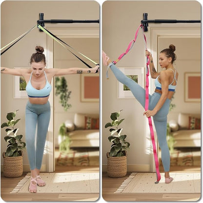 Heavy Duty Doorway Pull up Bar with Push Up Stands Handles Wall Mount Chin Up Bars Over Door Support Beam or Joist Mount