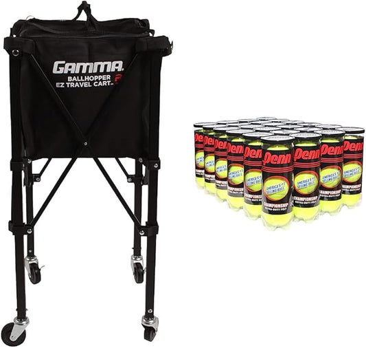 Gamma Sports EZ Travel Cart Pro, Portable Compact Design, Sturdy Lightweight Construction, 150 or 250 Capacity Available, Premium Carrying Case Included