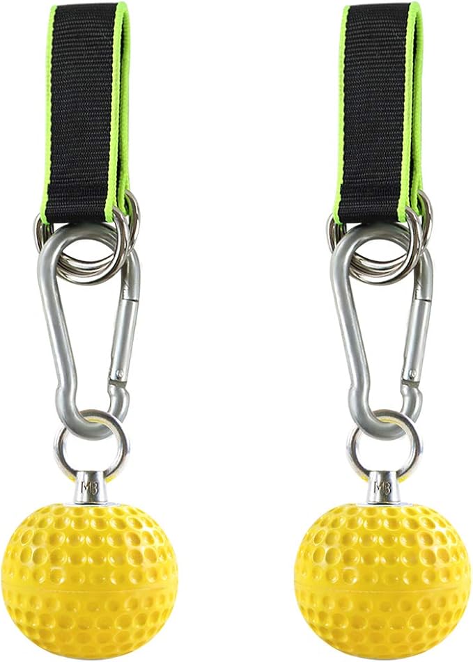 Climbing Pull Up Power Ball Hold Grips with Straps, Non-Slip Hand Grips Strength Trainer Exerciser for Bouldering, Pull-up, Kettlebells, Fitness, Workout