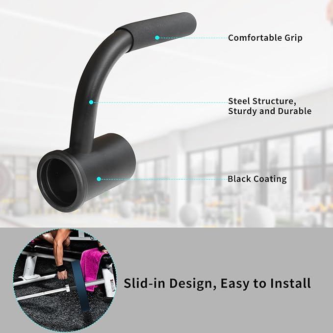 T Bar Row Landmine Attachment: T Bar Row Single Handles for Olympic Barbell - Landmine Handle Attachment for Strength Training