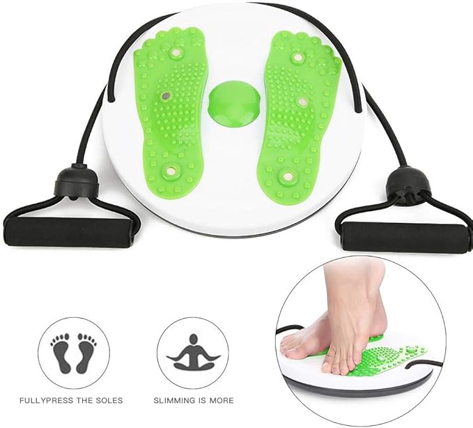 Swivel Waist Disc Board with Traccin Rope Torsin Disc Board with Multifunction Swivel Waist for Exercise DomStico Fitness