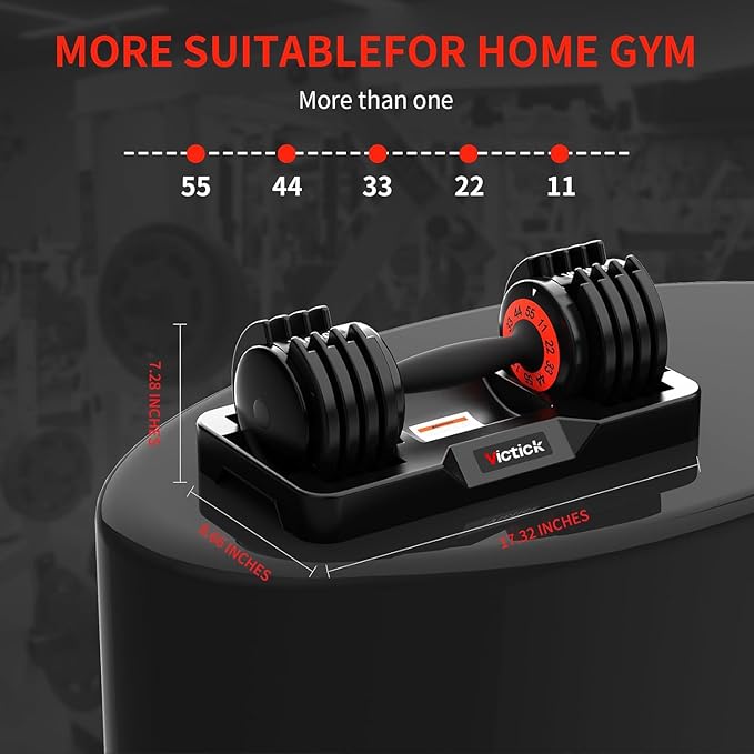 25/55lb Pair Adjustable Dumbbells Set, Dumbbells with Anti-Slip Metal Handle for Exercise & Fitness Fast Adjust Weight for Full Body Workout Fitness