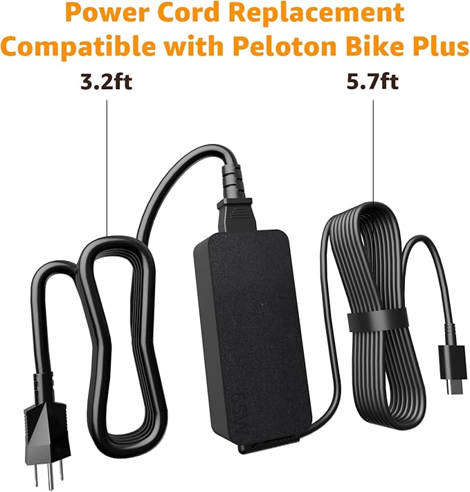 Charger for Peloton Bike Plus Power Cord, Replacement for Peloton Bike Plus Fitness Bike Console Power Cord (NOT for Original Bike), ONLY Compatible with PL-02