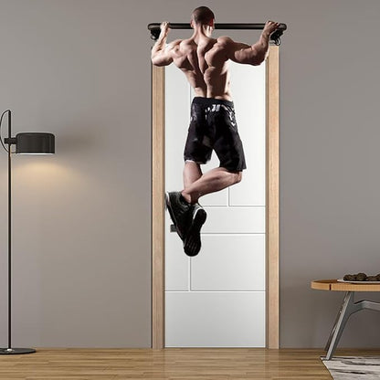 Pull-Up Bars.Door pull-up bar . Diameter 1.3 inches.Reinforced steel Max 520LBS upper body fitness workout bar. Door multi-grip. Home gym portable, versatile, indoor pull-up. Yoga on the door, swing on the door.Pull Up Bar for Doorway .