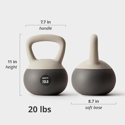 Soft Kettlebells with Cushioned Impact-Resistant Base and Anti-Slip, Wide-Grip Handle for Home Workouts, Weightlifting, and Personal Training