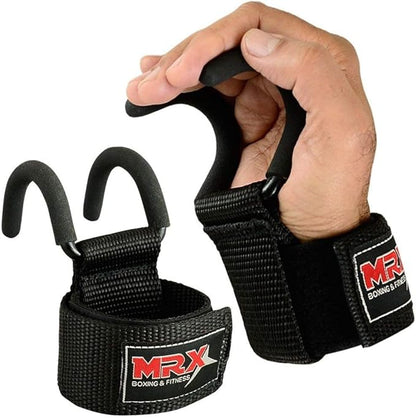 MRX Power Weight Lifting Straps Wrist Support Heavyduty Gym Training Bandage Cordura Hook Deadlifting Wraps