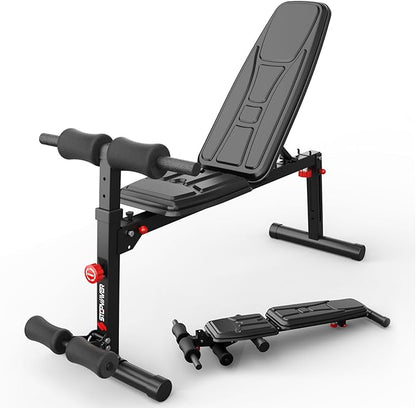 Weight Bench Press, Adjustable Workout Bench Multi-Functional Gym Bench for Full All-in-One Body Workout 860Lb Stable Flat/Incline/Decline Exercise Bench Roman Chair Sit up Bench