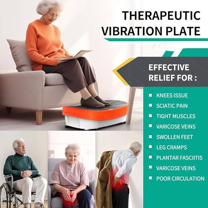 Fitness Vibration Plate Exercise Equipment Whole Body Shape Exercise Machine Vibration Platform Fit Massage Workout Trainer,Max User Weight 330lbs