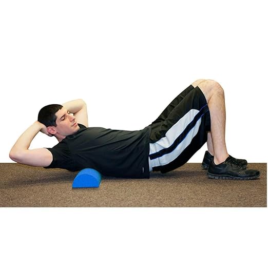 CanDo Slim White PE Foam Rollers for Exercise, Fitness, Muscle Restoration, Massage Therapy, Sport Recovery and Physical Therapy for Home, Clinics, Professional Therapy 3" x 12" Half-Round