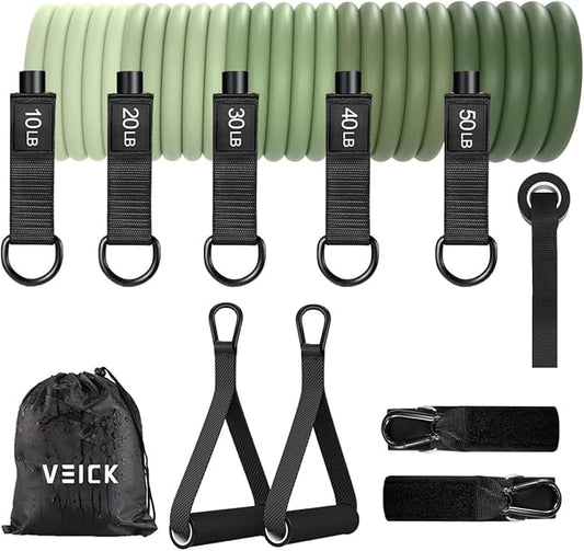 VEICK Resistance Bands, Exercise Bands, Workout Bands, Resistance Bands for Working Out with Handles for Men and Women, Exercising Bands for Fitness Weights Work Out at Home