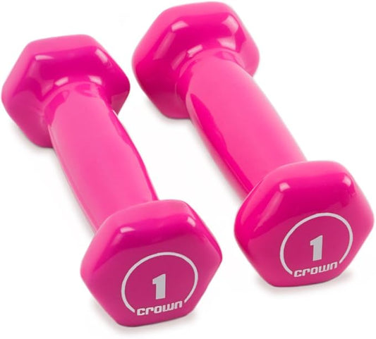 Brightbells Vinyl Hex Hand Weights, Spectrum Series I: Tropical - Colorful Coated Set of Non-slip Dumbbell Free Weight Pairs - Home & Gym Equipment