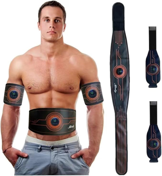 EMS Fitness Workout Belt for Abdominal/Waist/Arm/Leg Full Set Fit 23''-60''