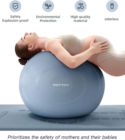 Anti-Burst Exercise Ball for Working Out, Yoga Ball for Pregnancy,Extra Thick Workout Ball for Physical Therapy,Stability Ball for Ball Chair Fitness with Pump