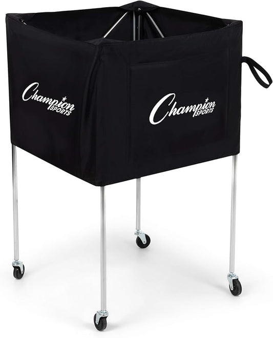 Champion Sports Volleyball Cart with Wheels, Premium Volleyball Equipment and Accessories