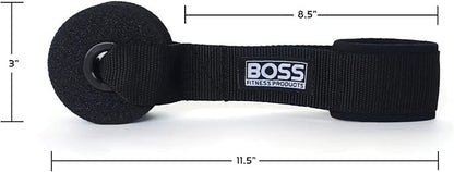 Ultra Premium D-Handle Single Resistance Band - Adjustable Length - with Extra Large Heavy Duty Door Anchor