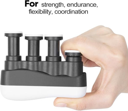 Finger Strengthener (Medium - 6lbs / 2.5kg) –Hand-held Exerciser Guitar Trainer for 4 Kinds Of Tension Adjustable for Guitar, Piano, Trigger Finger Training, Improve Finger Agility And Strength