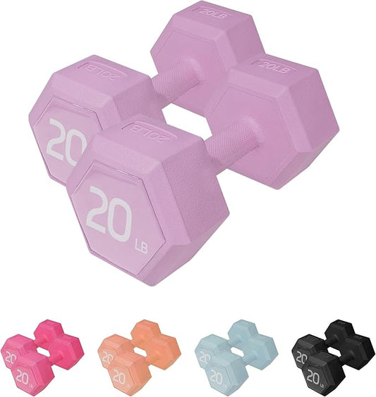 Dumbbell Sets - 5/10/15/20/25/36 lb Dumbbells Pair Hand Weights Set of 2 - Easy Grip - Arm Weights for Men and Women, Home Gym Exercise Equipment for Workouts Fitness Strength Training