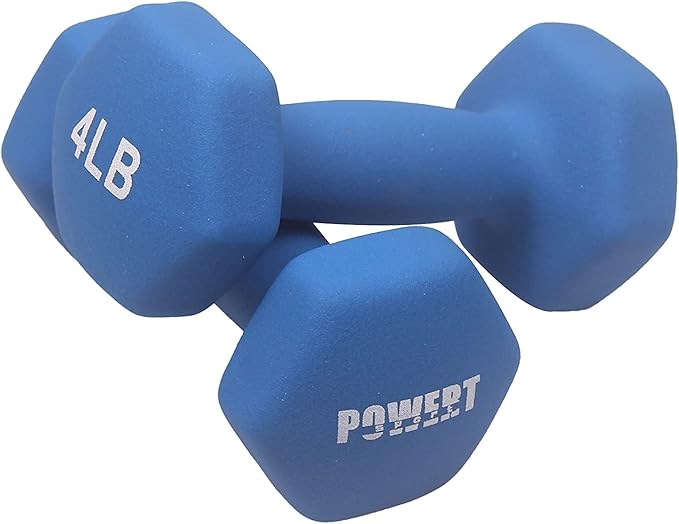 HEX Neoprene Dumbbell |Coated Colorful Hand Weights in Pair