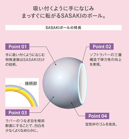 Sasaki M-207AU-F Rhythmic Gymnastics Hand Gear, Ball, International Gymnastics Federation, Certified Product, Japan Gymnastics Association Certified, Aurora Ball, Diameter 7.3 inches (18.5 cm)