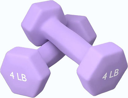 Neoprene Coated Dumbbell Hand Weight Pairs – Versatile 2LB, 4LB, 4LB, 6LB, 6LB, 8LB 8LB Pounds