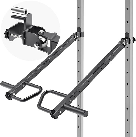 SELEWARE Heavy Duty Adjustable Jammer Arms Lever Arms - 600 lbs Capacity, Alloy Steel, Fits 2'' x 2'' and 3'' x 3'' Power Racks with 5/8" or 1" Holes, Home Gym Strength Training, Compatible with 2" Olympic Plates