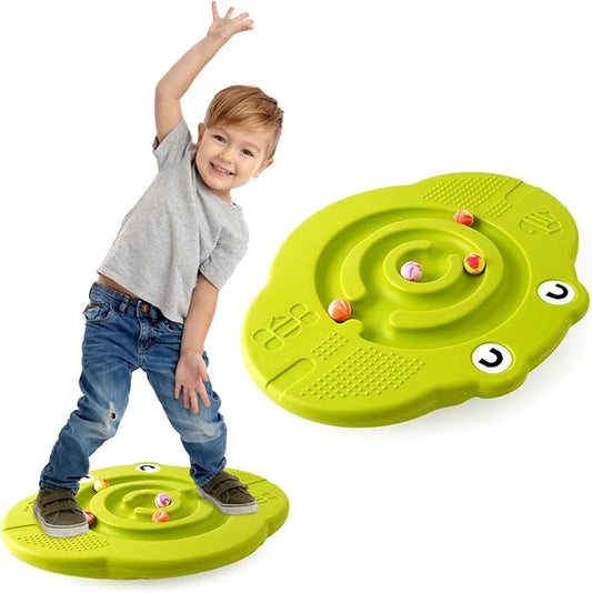 Wobble Balance Board for Kids Plastic Rocker Maze Board with Stepping Stones Load 220lb, Active Play and Exercise for Toddler 3+