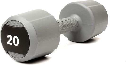 LIFE FITNESS STUDIO INDIVIDUAL GREY URETHANE 20LB DUMBBELL