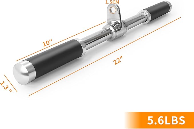 Luwint Ultra Heavy Duty Steel Cable Attachments, Cable Row Handle/Straight Bar