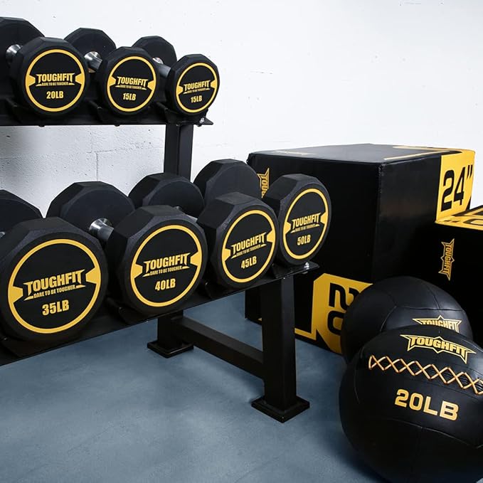 5-520LBS Dumbbell Sets With Optional Rack- PEV Coated