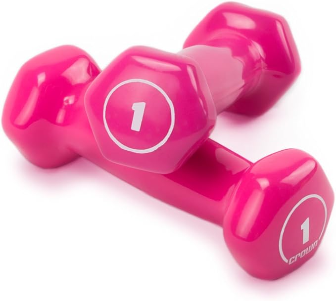 Brightbells Vinyl Hex Hand Weights, Spectrum Series I: Tropical - Colorful Coated Set of Non-slip Dumbbell Free Weight Pairs - Home & Gym Equipment