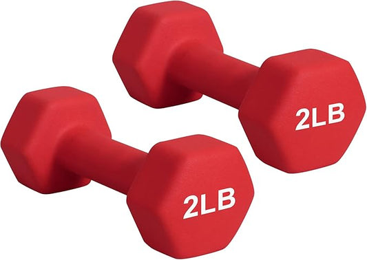 Dumbbell Hand Weight Pairs – Neoprene Dumbbell Exercise & Fitness For Home Gym Equipment and Adjustable Dumbbell Sets–Non-Slip, Color Coded Hex Shaped Free Weights For Women,Men 2LB 3LB 5LB 8LB 10LB Pounds