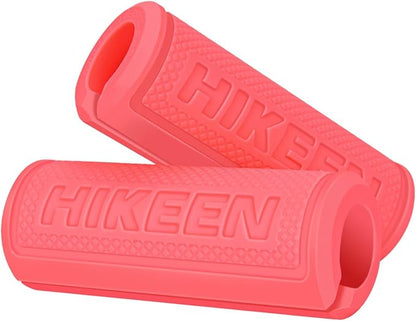 Hikeen Thick Bar Dumbbell Grips,Non Slip Hard Rubber Barbell Grips,Grips for Weight Lifting, Muscle Building-1.77", 2.25" & 2.75" Outer Diameter