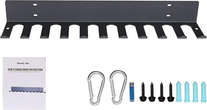 Home Gym Storage Rack, Barbell Rack Weight Room Organizer Prong Gym Equipment Storage Rack for Gym Accessories Like Fitness Bands,Resistance Bands,Straps,Foam Rollers,Barbell