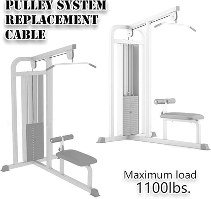 J Bryant Fitness Pulley Cable Gym Cable Replacement for Pulley Machine Heavy Duty Steel Wire Rope Available in 16.4, 32.8, 65.6Ft Length Exercise Equipment