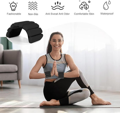 Ankle Weights Set of 2(1Lbs Each), Wrist Weights for Women and Men, Adjustable Silicone Weighted Bracelet, Arm Weights for Women, Leg Weights, Wearable Wrist and Ankle Weight for Yoga, Pilates, Cardio