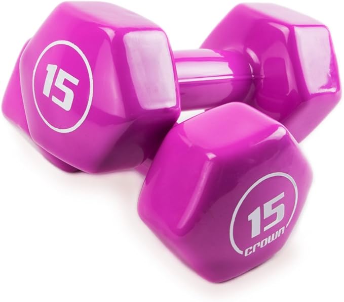 Brightbells Vinyl Hex Hand Weights, Spectrum Series I: Tropical - Colorful Coated Set of Non-slip Dumbbell Free Weight Pairs - Home & Gym Equipment