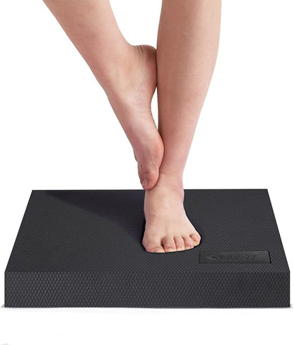 nuveti Large Balance Pad - TPE Non-Slip Mat for Fitness & Balance Exercises,Yoga, Physical Therapy, Knee Cushion Slip Resistant Foam Mat for Yoga & Balance Training, Board Foam for Strength Training, Kneeling Pads for Home Gym Exercise（20''x16''x2.4''）