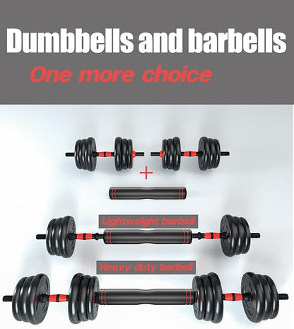 Adjustable Weights Dumbbells Set,20LBS 44LBS Barbell Weight Set for Home Gym,Dumbbells Set of 2 Hand Weights at Home,Push-up,Free Weight Set Fitness Exercise Workout Equipment for Man Women