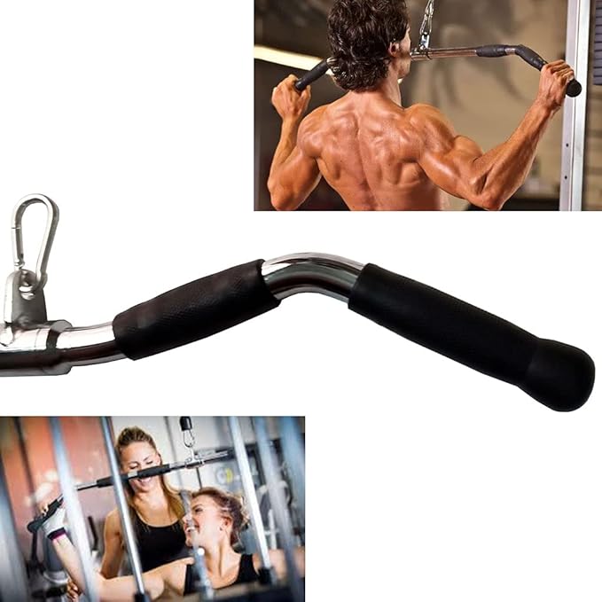 Lat Bar Cable Machine Attachment Curl Pulldown Bar