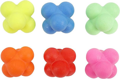 Yaegoo 6 PCS Reaction Balls Rubber Reaction Bounce Balls for Hand-Eye Coordination, Agility & Speed Reflex Training