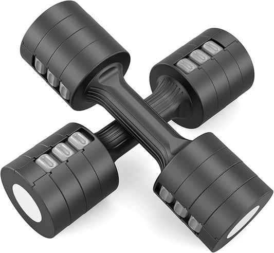 Adjustable Weight Dumbbells Set- A Pair 4lb 6lb 8lb 10lb (2lb-5lb Each) Free Weights Set for Women at Home Gym Equipment Workouts Strength Training for Teens