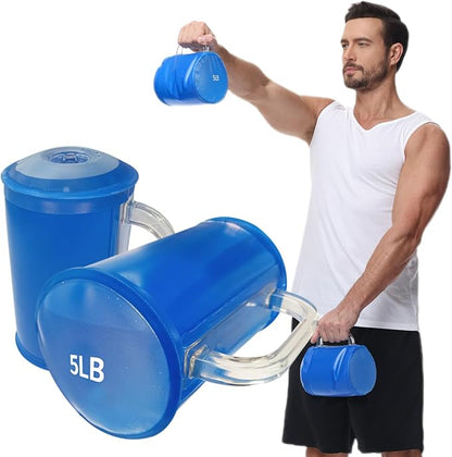 Water Dumbbells, Water Filled Training Weights Set, Water Weight Bag, Travel Weights, Adjustable Weights Dumbbells to 4~30 Lbs/Pair, for Strength Training, Fitness and Shaping