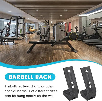 Barbell Rack, 4 Pcs Barbell Rack Vertical Gym Fitness Equipment Wall Mounted Weight Bar, Squat Rack Dumbbell Rack for Storing Deadlift Equipment(Black)