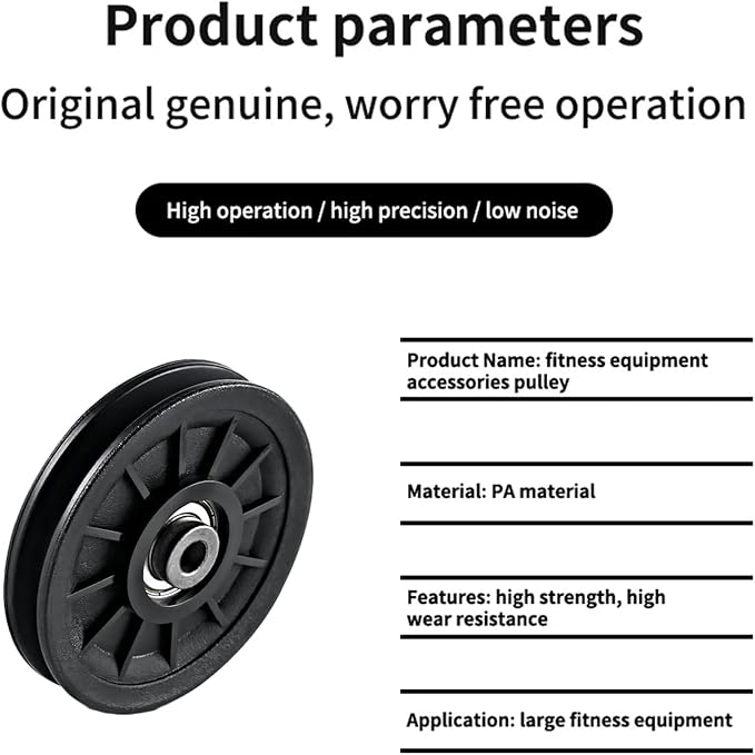 Gym Bearing Pulley Wheels - Choose Your Size (3.5" or 4.5") - Wearproof Nylon Bearing Pulleys for Cable Machines - Universal Fitness Equipment Replacement Parts