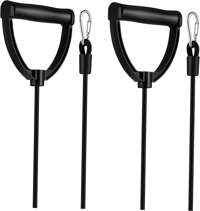 1 Pair Stepper Resistance Bands with Handles for Fitness Equipment Accessories - Exercise Ropes for Stepper Machine, Workout, Training, Muscle Toning, and Gym Use