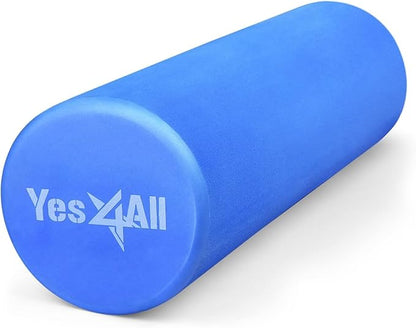 Yes4All EVA Medium Density Foam Roller for Back - Round Back Roller for Exercise, Yoga & Pilates 12/18/24/36 inch